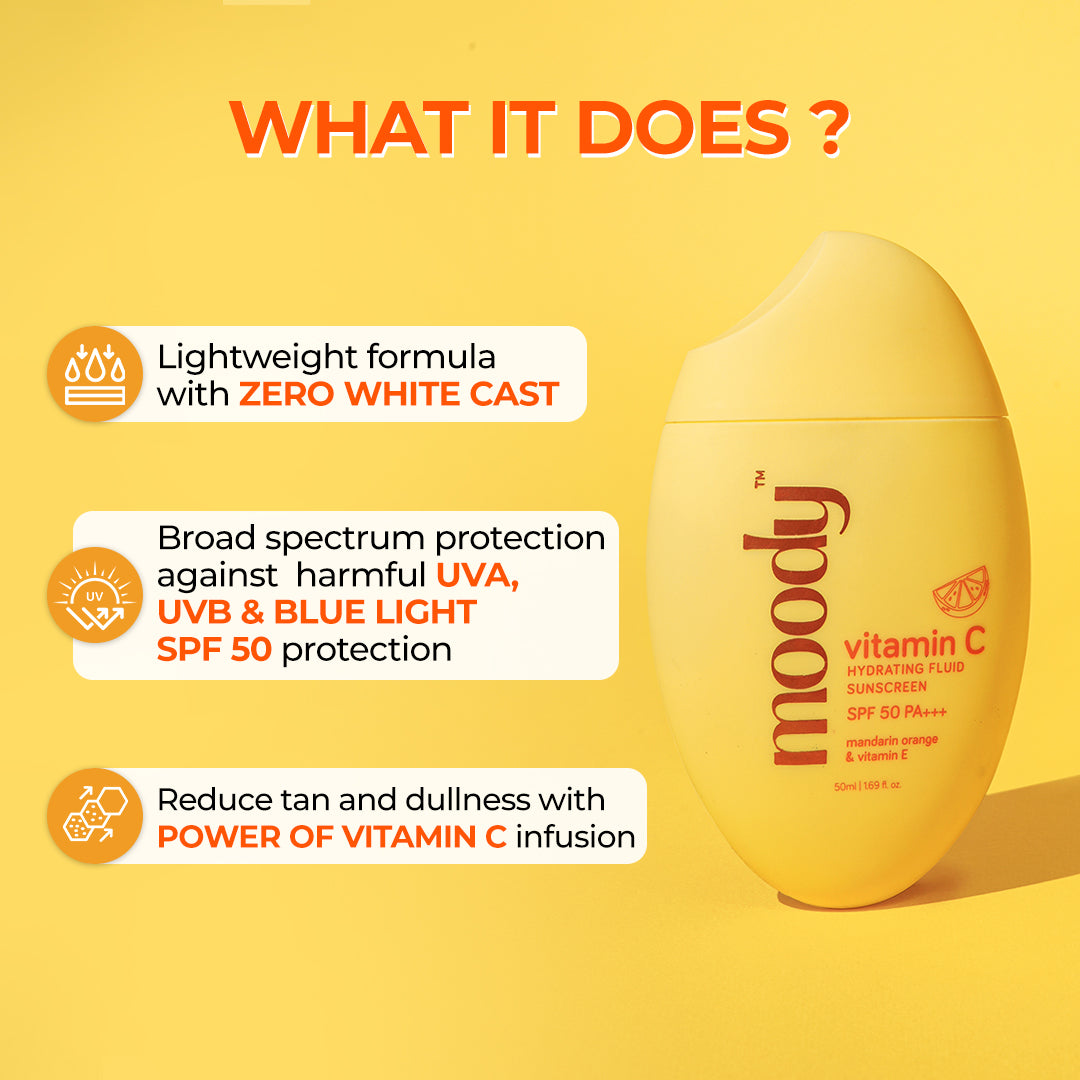 *Vitamin C Hydrating Fluid Sunscreen SPF 50 PA+++