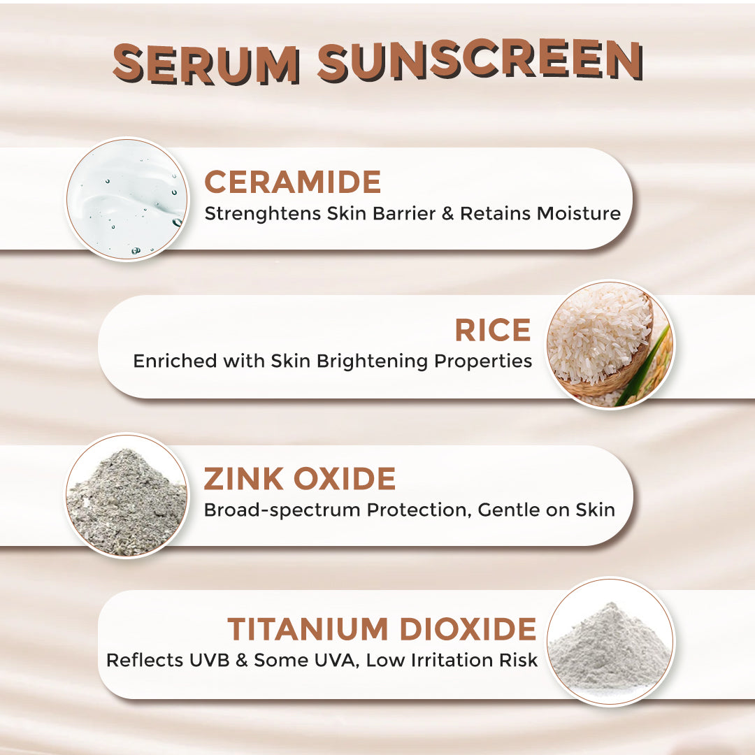 SensiSoothe Sunscreen SPF 50 PA++++ Mineral with Ceramides & Rice