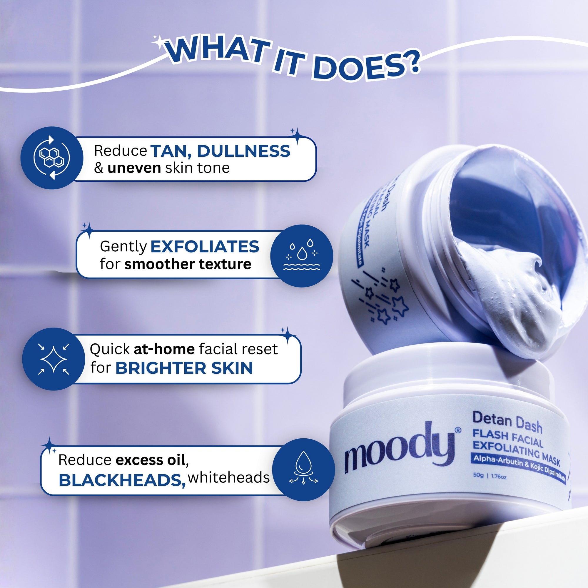 Moody Detan Dash – Flash Facial Exfoliating Mask