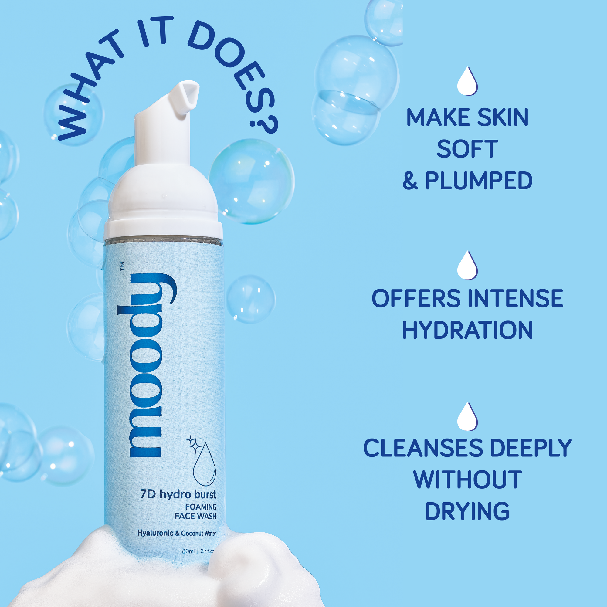 *Hydro Burst Foaming Face Wash with 2% Hyaluronic Acid