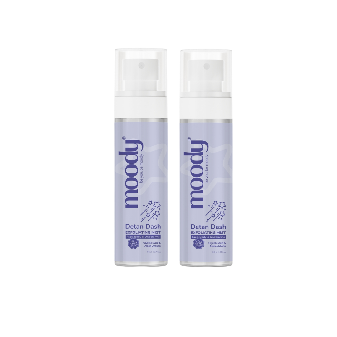 Detan Dash Face & Body Exfloliating Mist - 2nos