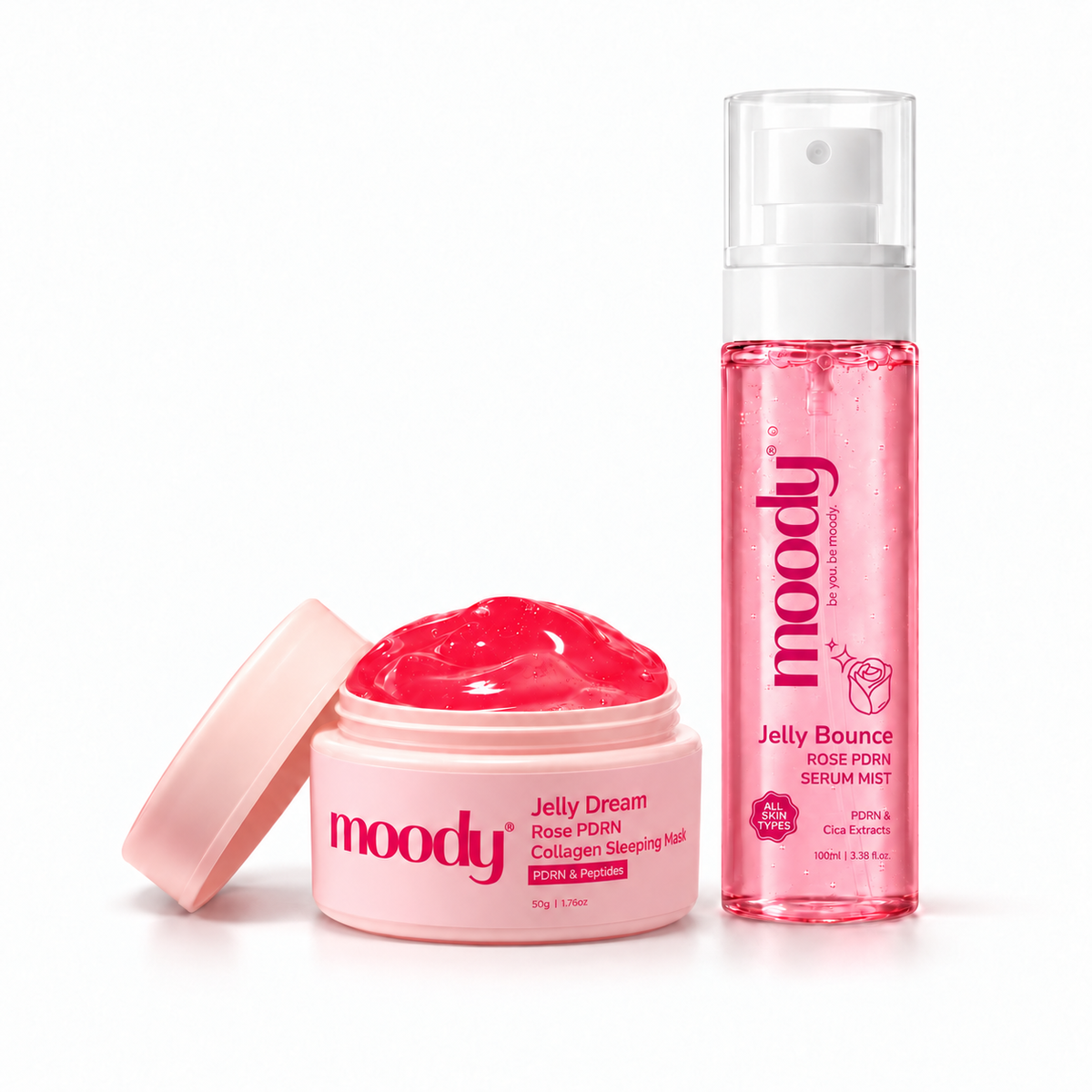 Moody Jelly Dream – Collagen Sleeping Mask + Moody Bouncy Skin Jelly Serum Mist Toner